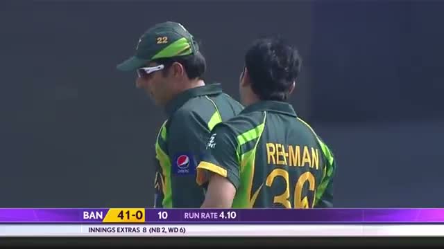 Watch "COMEDY OF ERRORS" Abdur Rehman delivers triple no balls in a row (Asia Cup 2014) Video
