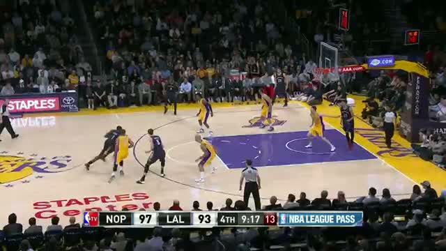 Watch Anthony Davis With Two Putback Dunks Against the Lakers Video