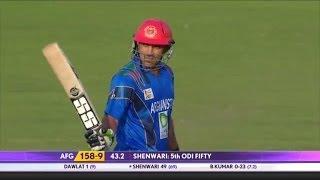 Watch Samiullah Shenwari's 50 runs in the 1st match against India (Asia Cup 2014 - 9th ODI, Ind vs Afg) Video