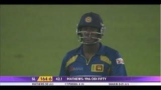 Watch Angelo Mathews 19th ODI fifty denies host a win in the series (Asia Cup 2014 - 10th ODI, Ban vs SL) Video
