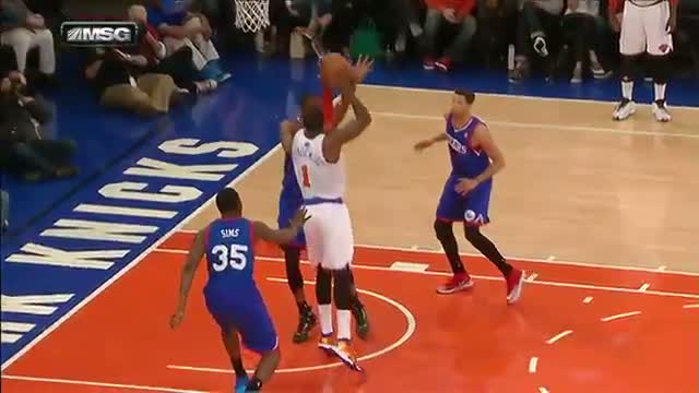Watch NBA: Amar'e Stoudemire Throws the Facial Down on Thaddeus Young Video