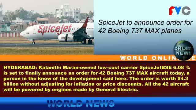 Watch SpiceJet to announce order for 42 Boeing 737 MAX planes Video