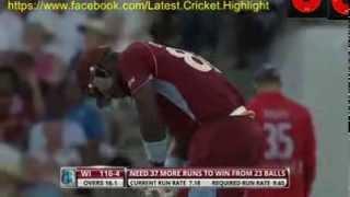 Watch Darren Sammy 30* off 9 balls vs England 2nd T20I Barbados 2014 Video Video
