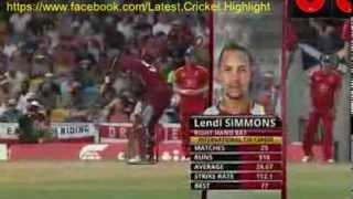 Watch Lendl Simmons 69 Runs VS England 3rd T20I Barbados 2014 (13-March-2014) Video