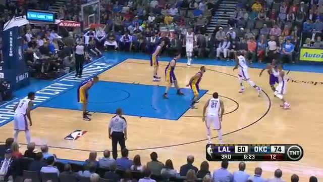 Watch NBA: Kevin Durant and Russell Westbrook Combine to Dominate the Lakers Video