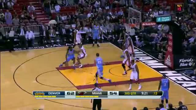 Watch NBA: Kenneth Faried Leads the Nuggets Over the Heat Video