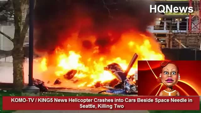 Watch KOMO-TV / KING5 News Helicopter Crashes into Cars Beside Space Needle in Seattle, Killing Two Video