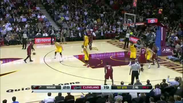 Watch NBA: LeBron James 25 Point First Quarter! Video