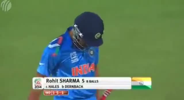 Watch ICC T20 World Cup 2014 - Rohit Sharma Wicket - Ind vs Eng (Full Match Highlights) - Warm Up Match Video