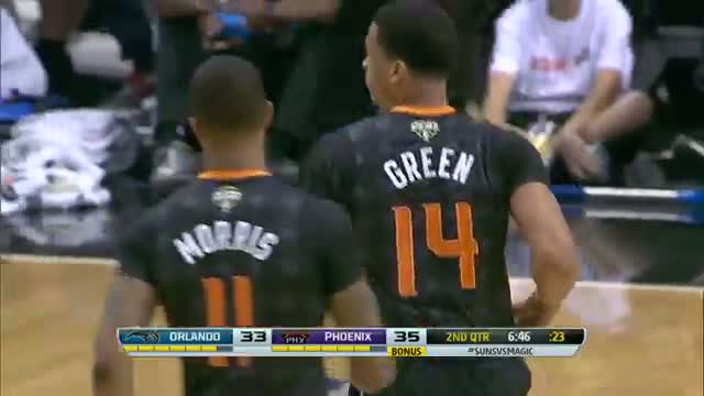 Watch NBA: Gerald Green Drives Baseline for the MONSTER Reverse Slam Video
