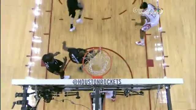 Watch NBA: Omer Asik Swats Luc Mbah A Moute's Dunk at the Rim! Video