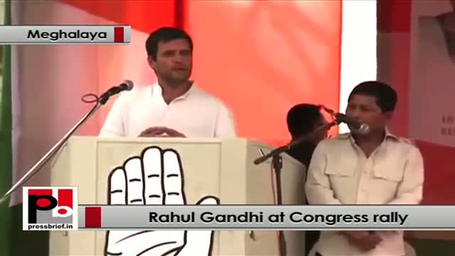 Watch Rahul Gandhi at Meghalaya: You can build your houses in any part of this country Video