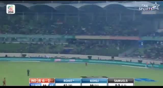 Watch India Innings - Sixes , Fours and Wickets - India vs West Indies T20 - ICC World T20 Cup 2014 (Cricket Video) - 23.3.2014 Video