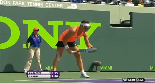 Watch Maria Sharapova vs Kirsten Flipkens (WTA Miami 2014) - Tennis Video Video