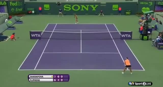 Watch Maria Sharapova vs Kirsten Flipkens (WTA Miami 2014) - Tennis Video - Part 4 Video