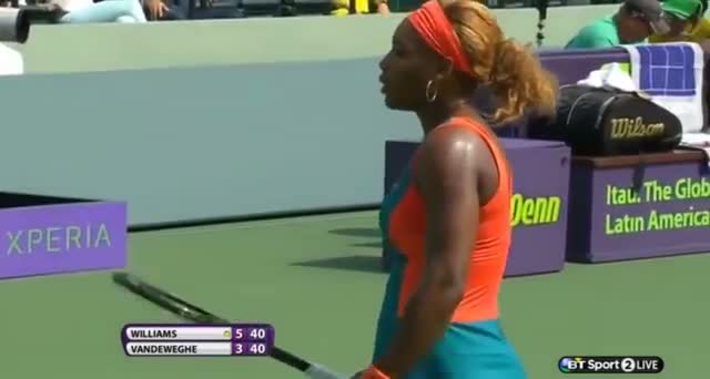 Watch Serena Williams vs Coco Vandeweghe (WTA Miami 2014) - Tennis Video - Part 4 Video