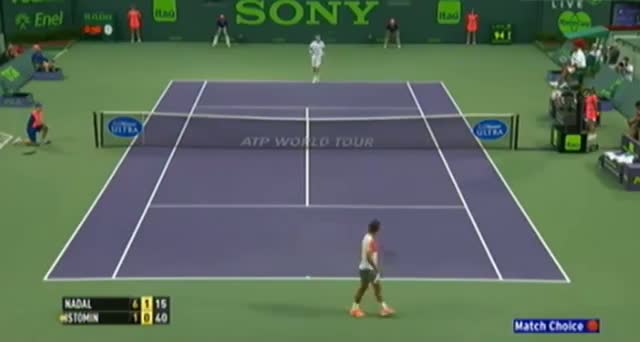 Watch Rafael Nadal vs Denis Istomin (ATP Miami 2014) - Tennis Video - Part 3 Video