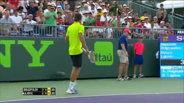 Watch Dolgopolov Threads Needle In Miami Hot Shot 2014 (Tennis Video) Video