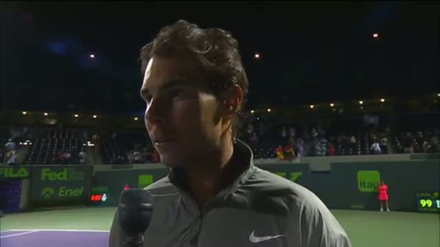 Watch Nadal Talks About Win Over Fognini in 2014 Miami Fourth Round (Tennis Video) Video