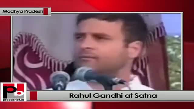 Watch Rahul Gandhi at Congress election rally at Satna (Madhya Pradesh) Video