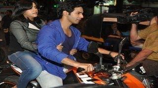 Watch Varun Dhawan takes Ekta Kapoor on a BIKE RIDE Video