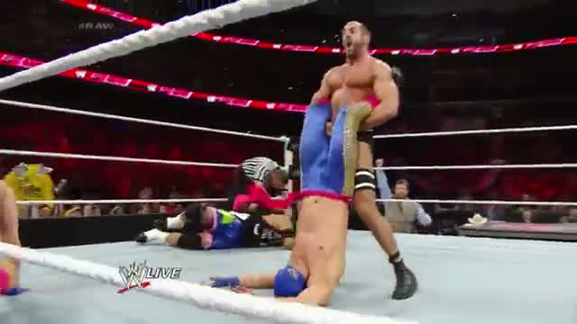 Watch The Usos & Los Matadores vs. Ryback, Curtis Axel & The Real Americans: WWE Raw, March 31, 2014 Video