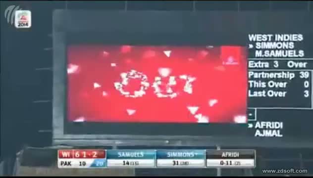 Watch WEST INDIES INNINGS WICKETS - Pakistan vs West IndiesT20 World Cup 2014 - WI V PAK T20 (Cricket Video) Video