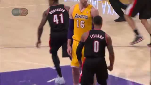 Watch NBA: Damian Lillard's NASTY One-Handed Slam - (Basketball Video) Video