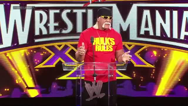 Watch Hulk Hogan discusses the future of WWE: WrestleMania 30 Press Conference Video