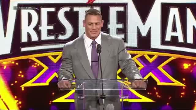 Watch John Cena discusses why Wrestlemania is special: WrestleMania 30 Press Conference Video