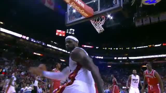 Watch NBA: LeBron James' Showtime Double-Clutch Reverse (Basketball Video) Video