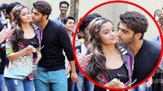 Watch Arjun Kapoor & Alia Bhatt CAUGHT KISSING in public Video