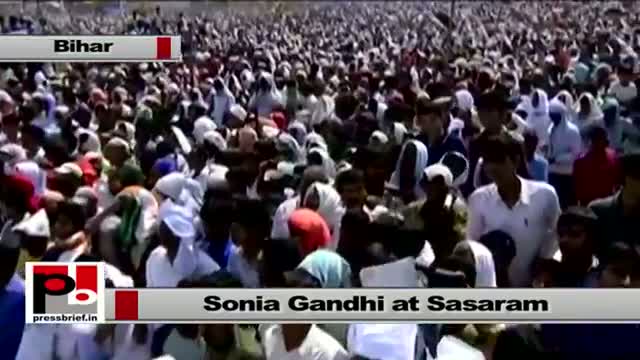 Watch Sonia Gandhi at Sasaram : UPA government extended all possible help to Bihar Video