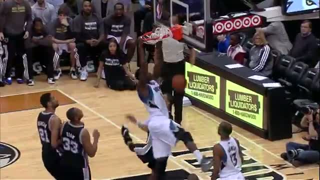 Watch NBA: Rubio's Pretty Pass Leads to the Dieng Dunk (Basketball Video) Video