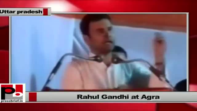 Watch Rahul Gandhi addresses a Congress election rally at Agra (UP), slammed UP govt. for corruption Video