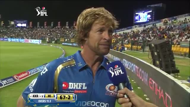 Watch Jonty Rhodes interviewed by Gaurav Kapur - MI vs KKR - PEPSI IPL 2014 - Match 1 (16 April 2014) Video