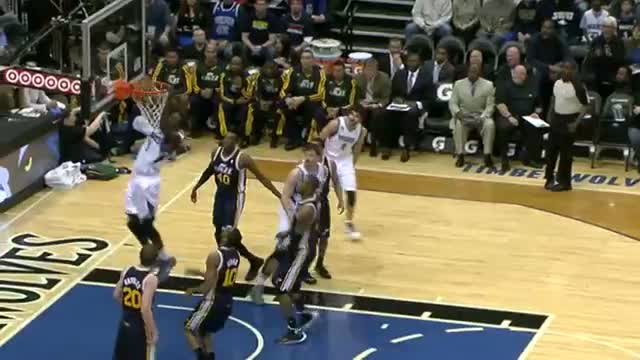 Watch NBA: Ricky Rubio's Behind-the-Back Dish to Dieng for the Dunk (Basketball Video) Video