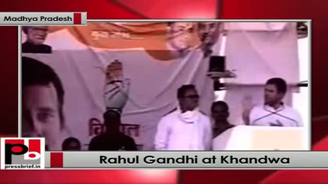 Watch Rahul Gandhi addresses public rally at Khandwa, (Madhya Pradesh) Video