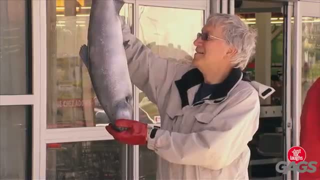 Watch Gross Fish Pees on People - Just for Laughs Gags Video
