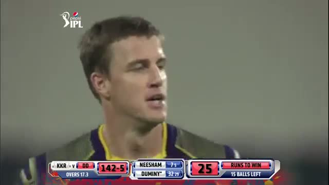 Watch KKR vs DD - Match 6 - JP Duminy extracts 20 runs from Morne Morkel's over - PEPSI IPL 2014 (19 April 2014) Video