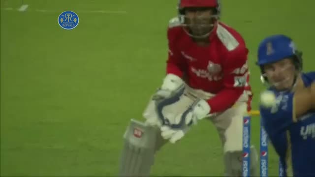 Watch KXIP vs RR - Match 7 - Watson and Samson booms 21 runs of Murali Kartik over - PEPSI IPL 2014 (20 April 2014) Video