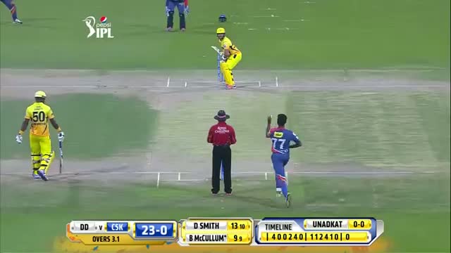 Watch CSK vs DD - Match 8 - Duminy dropped then Parnell pluck McCullum's wicket - PEPSI IPL 2014 (21 April 2014) Video