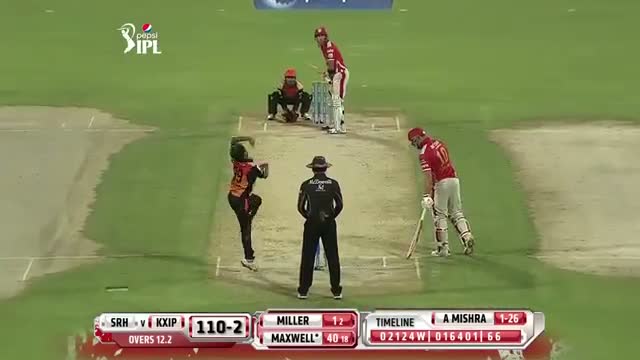 Watch KXIP vs SH - Match 9 - Maxwell and Miller Slay Mishra for 25 runs - PEPSI IPL 2014 (22 April 2014) Video