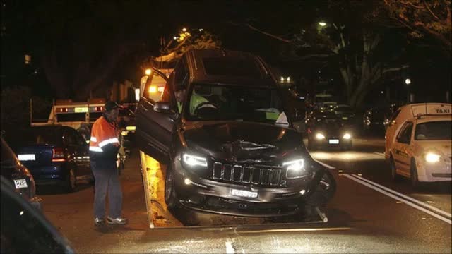 Watch Buddy Franklin Rose Bay car crash Video
