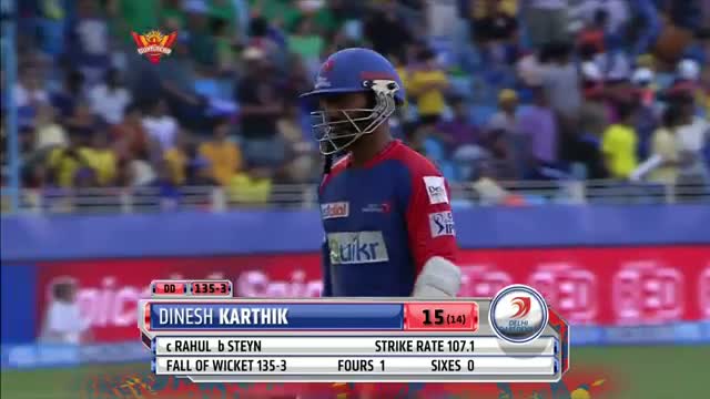 Watch SRH vs DD - Match 12 - Match winning wickets for Dale Steyn - PEPSI IPL 2014 (25 April 2014) Video