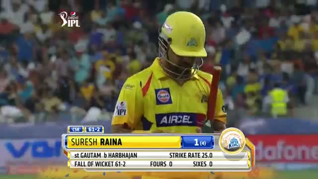 Watch CSK vs MI - Match 13 - Raging spell from Harbhajan Singh gets him 2 big players - PEPSI IPL 2014 (25 April 2014) Video