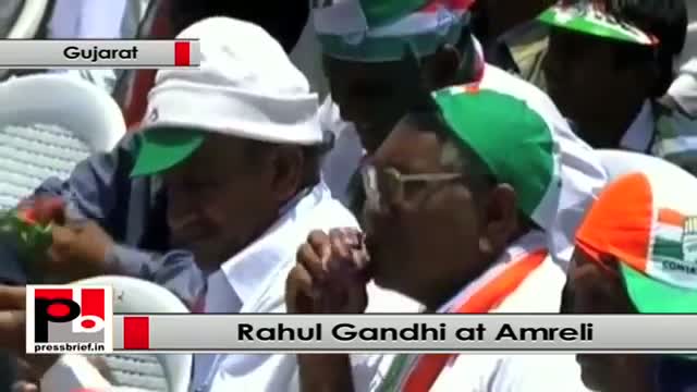 Watch Rahul Gandhi at Amreli, Gujarat slams BJP as it works for handful of people Video