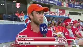 Watch KXIP vs RCB - Match 18 - Interview with Run-machine Glenn James Maxwell - PEPSI IPL 2014 (28 April 2014) Video