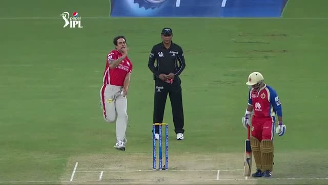 Watch KXIP vs RCB - Match 18 - Exceedingly well bowled by Mitchell Johnson gets 2 wickets - PEPSI IPL 2014 (28 April 2014) Video
