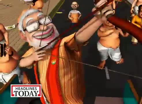 Watch Modi and Kejriwal in a holy city of Varanasi (Spoof) Video